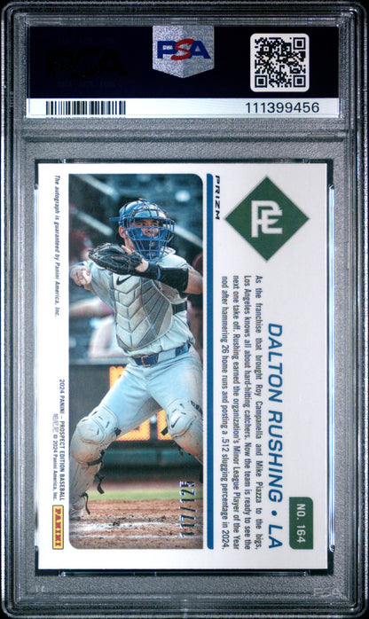 2024 Panini Prospect Edition Prospect Ticket #164 Dalton Rushing Purple PSA 9