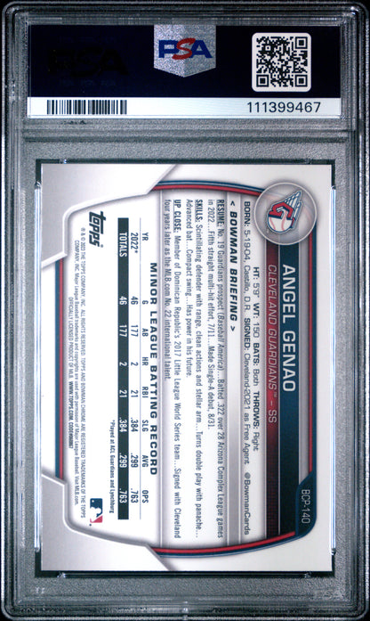 2023 Bowman Mega Box Chrome #140 Angel Genao Chrome PSA 10