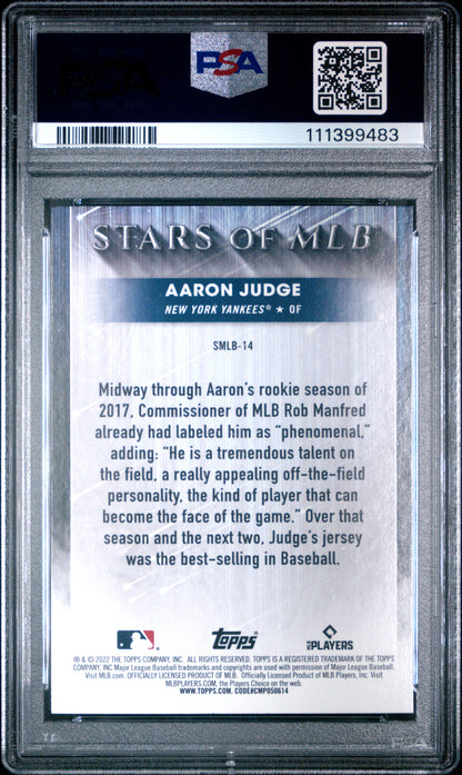 2022 Topps Stars Of Mlb #SMLB14 Aaron Judge Stars Of Mlb PSA 10