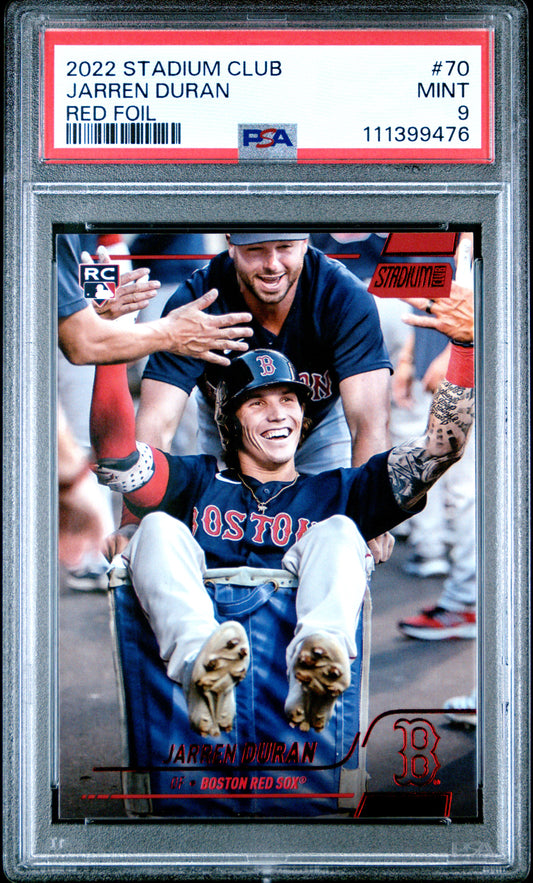 2022 Topps Stadium Club #70 Jarren Duran Red Foil PSA 9
