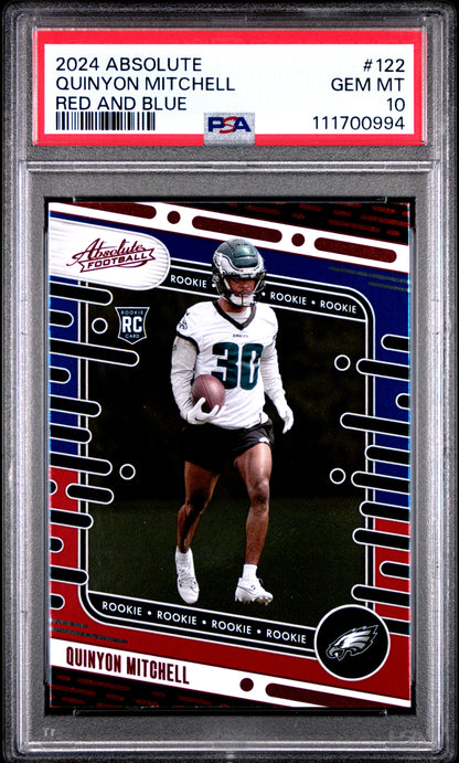 2024 Panini Absolute #122 Quinyon Mitchell Red And Blue PSA 10