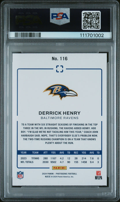 2024 Panini Photogenic #116 Derrick Henry PSA 8