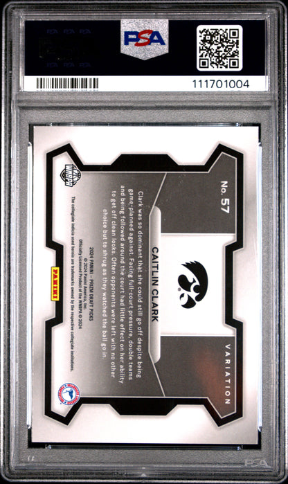 2024 Panini Prizm Draft Picks #57 Caitlin Clark Variation PSA 9