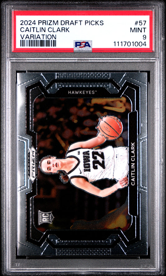 2024 Panini Prizm Draft Picks #57 Caitlin Clark Variation PSA 9