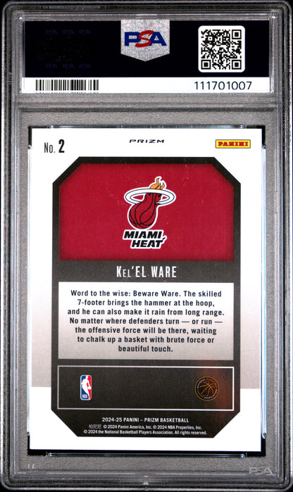 2024 Panini Prizm Emergent #2 Kel'El Ware Emergent-Silver Prizm PSA 10