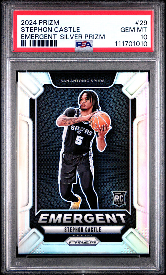 2024 Panini Prizm Emergent #29 Stephon Castle Emergent-Silver Prizm PSA 10