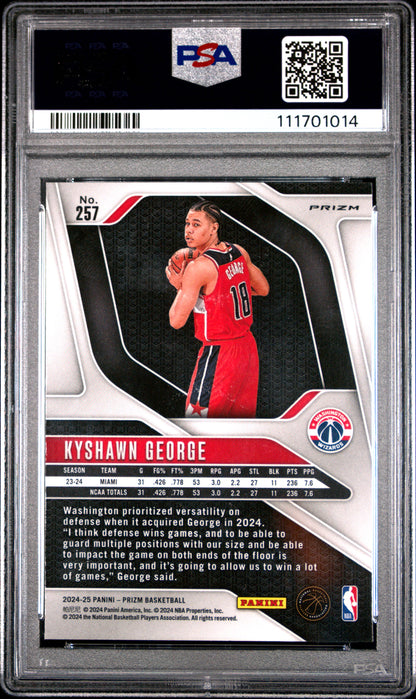 2024 Panini Prizm #257 Kyshawn George Green Prizm PSA 8