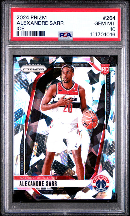 2024 Panini Prizm #264 Alexandre Sarr Ice PSA 10
