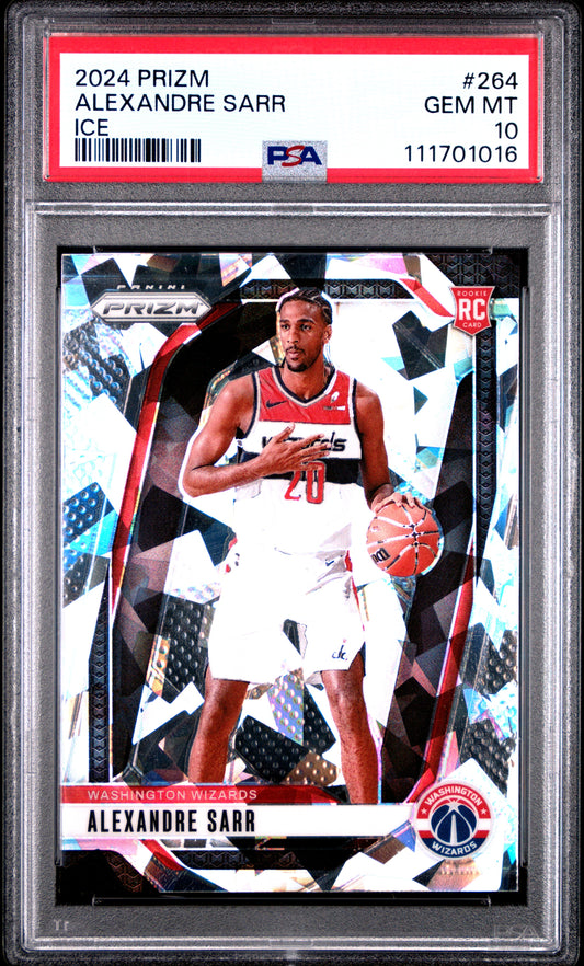 2024 Panini Prizm #264 Alexandre Sarr Ice PSA 10