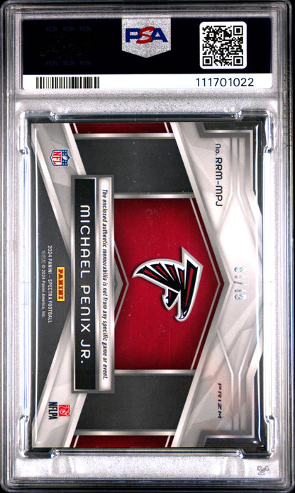 2024 Panini Spectra #RRMMPJ Michael Penix Jr. Rising Rookie Mat/15 Pink PSA 9
