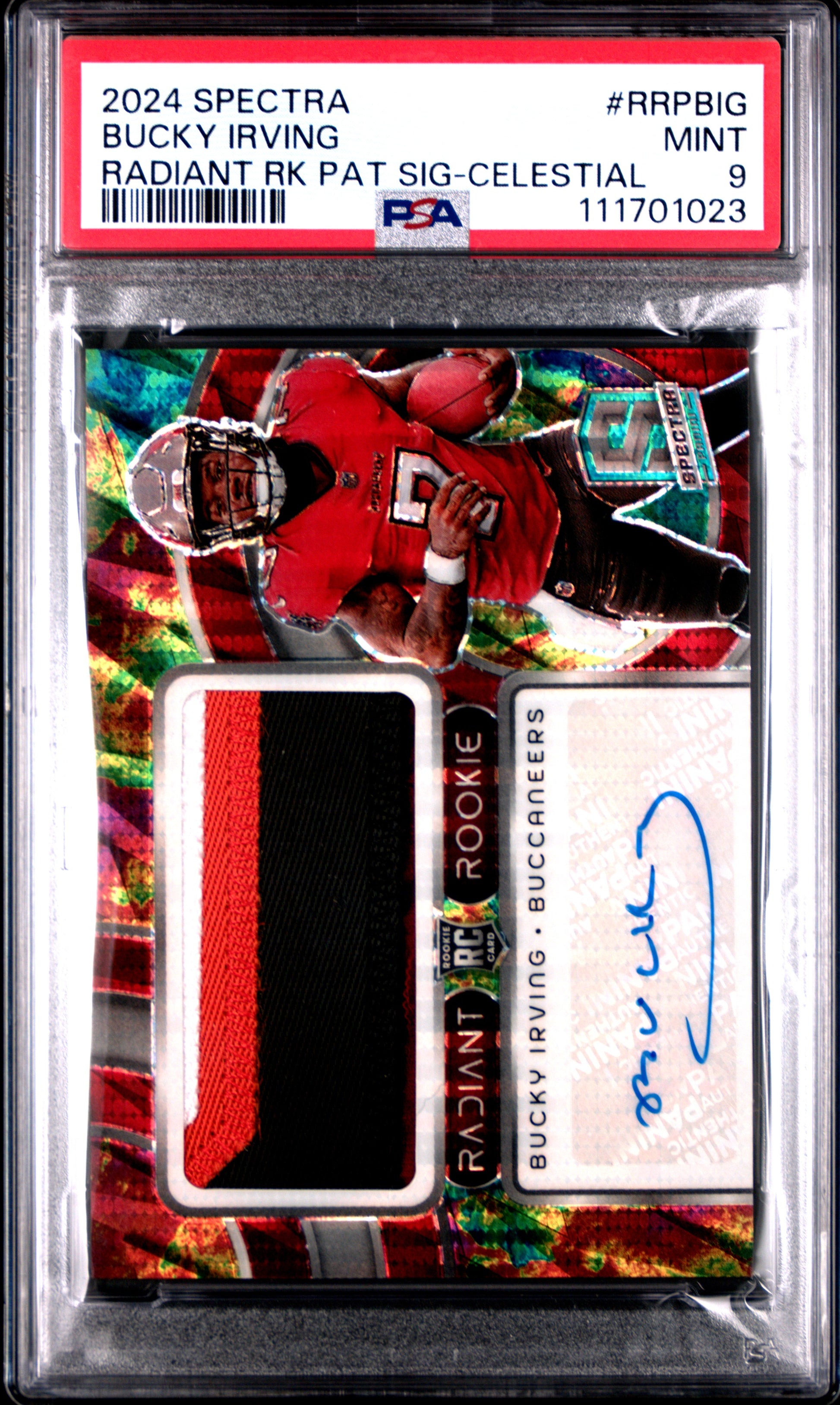 2024 Panini Spectra Radiant RPA  #RRPBIG Bucky Irving /75 PSA 9