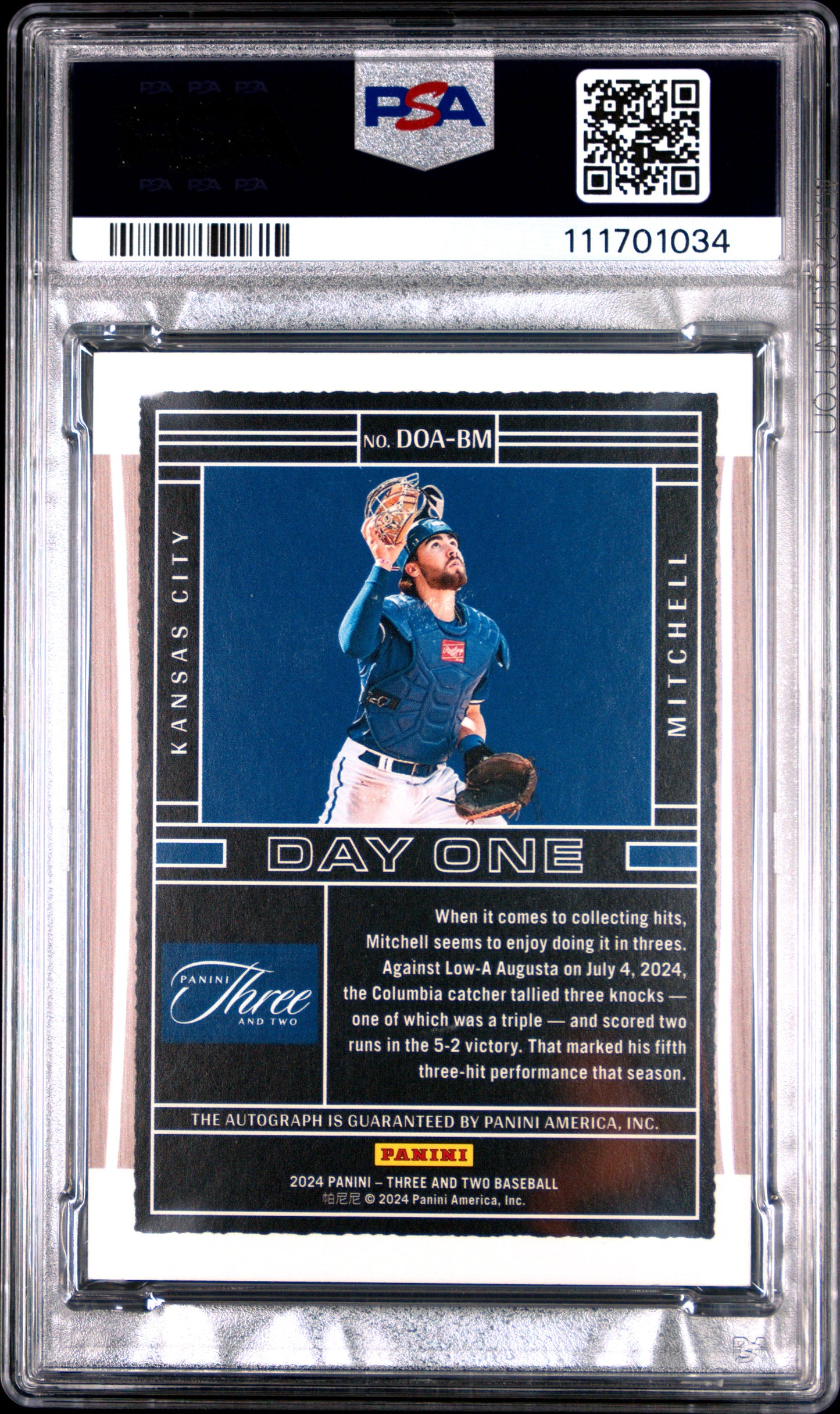 2024 Panini Three And Two Day One Autographs #DOABM Blake Mitchell PSA 10