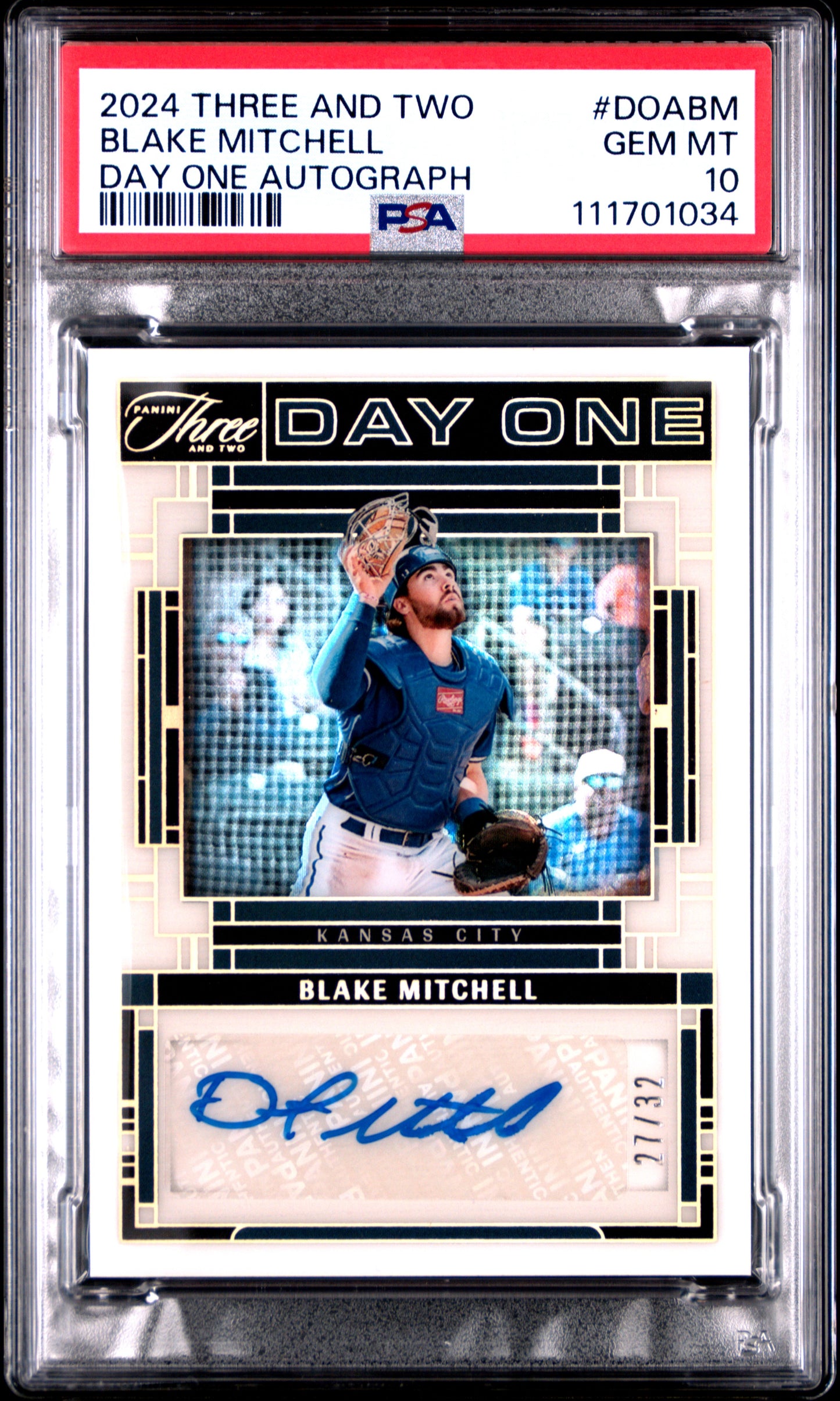 2024 Panini Three And Two Day One Autographs #DOABM Blake Mitchell PSA 10