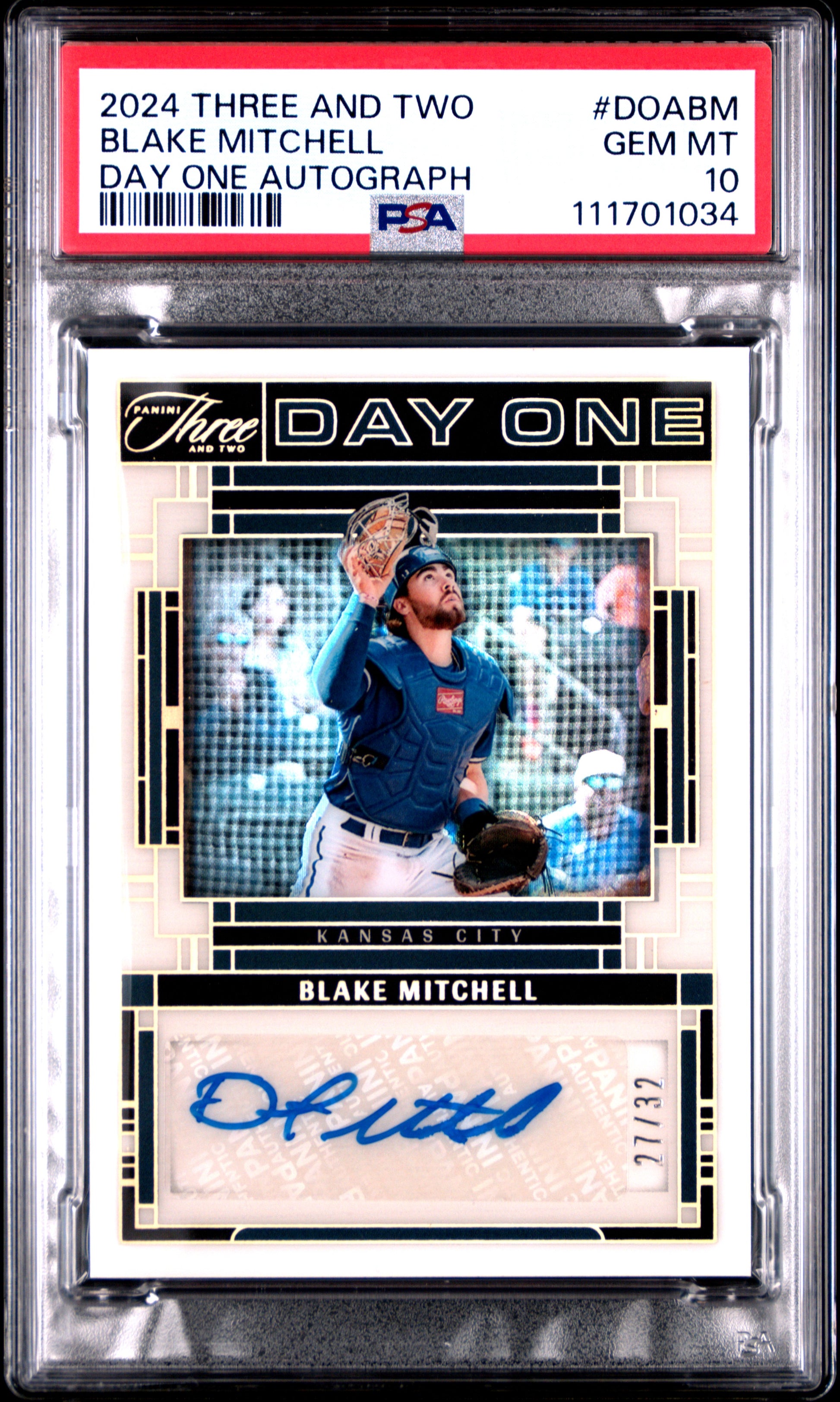 2024 Panini Three And Two Day One Autographs #DOABM Blake Mitchell PSA 10