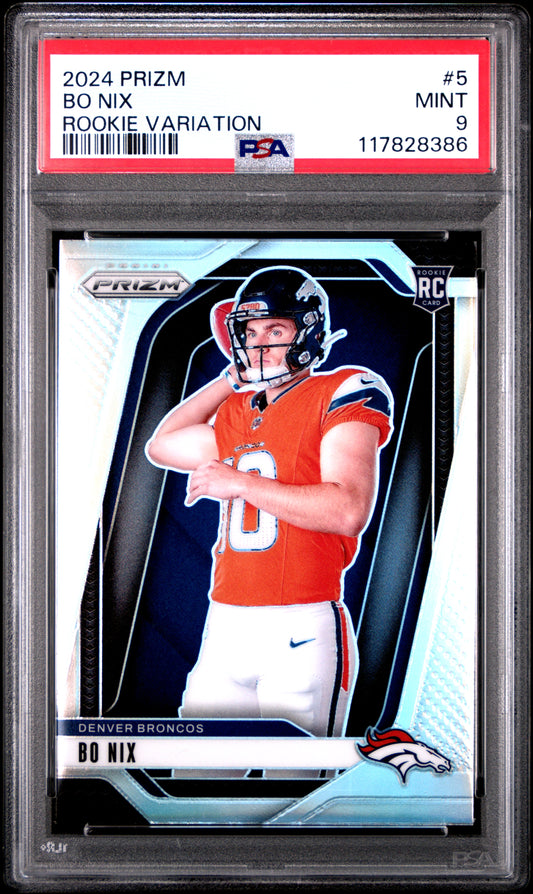 2024 Panini Prizm Rookie Variation #5 Bo Nix PSA 9