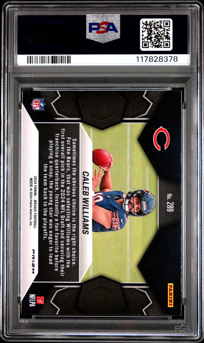 2024 Panini Mosaic #289 Caleb Williams Green PSA 9