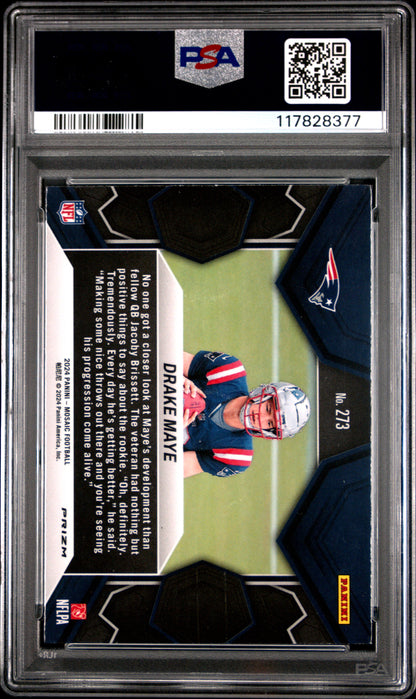 2024 Panini Mosaic #273 Drake Maye Green PSA 9