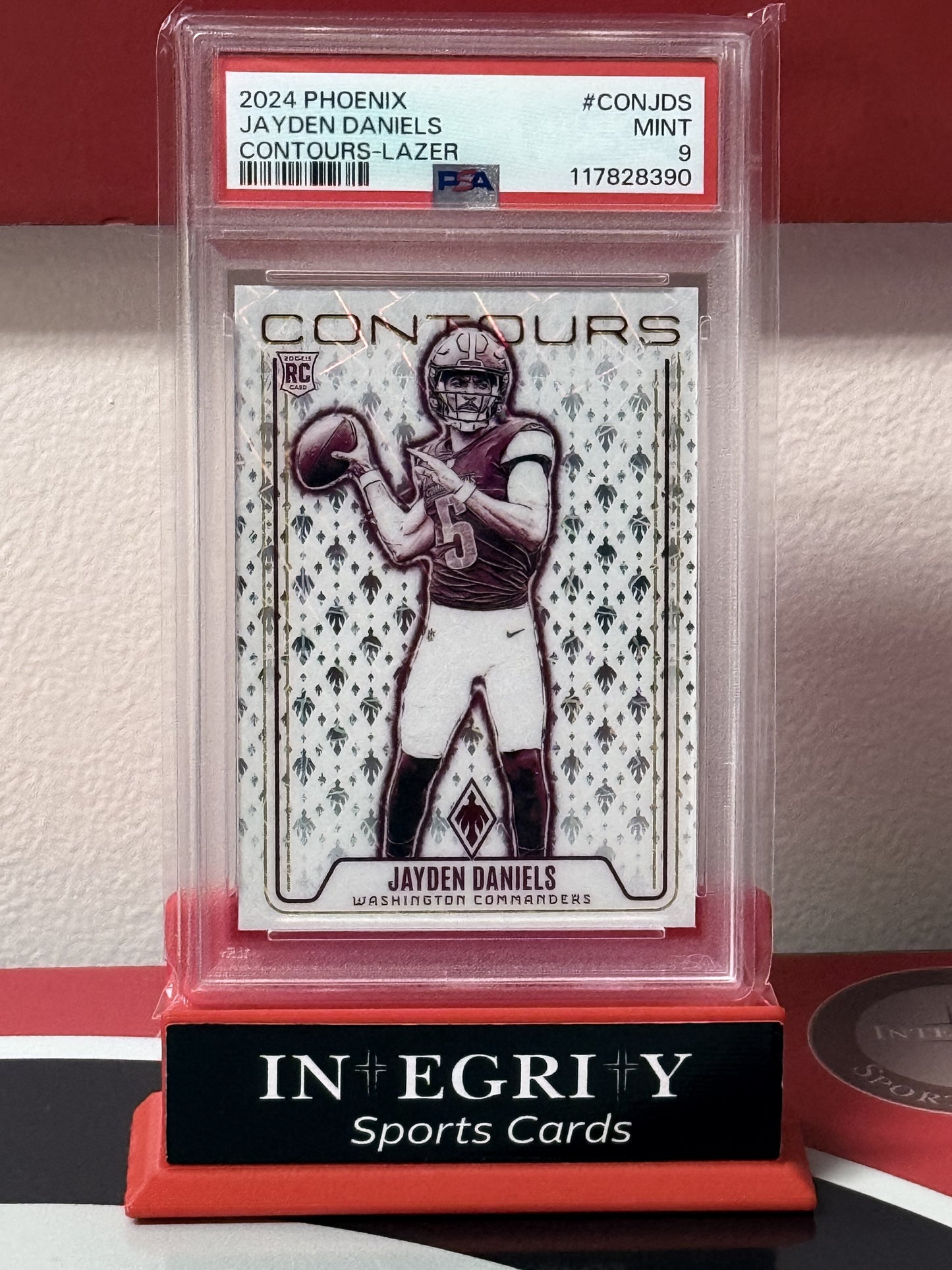 2024 Panini Phoenix Contours #CONJDS Jayden Daniels Contours-Lazer PSA 9