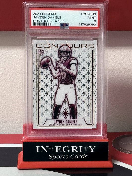 2024 Panini Phoenix Contours #CONJDS Jayden Daniels Contours-Lazer PSA 9