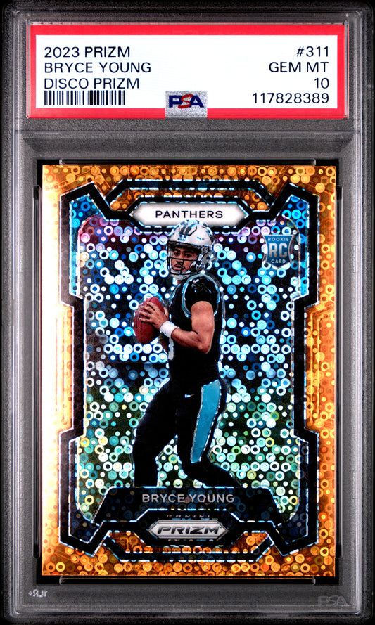 2023 Panini Prizm #311 Bryce Young Disco Prizm PSA 10