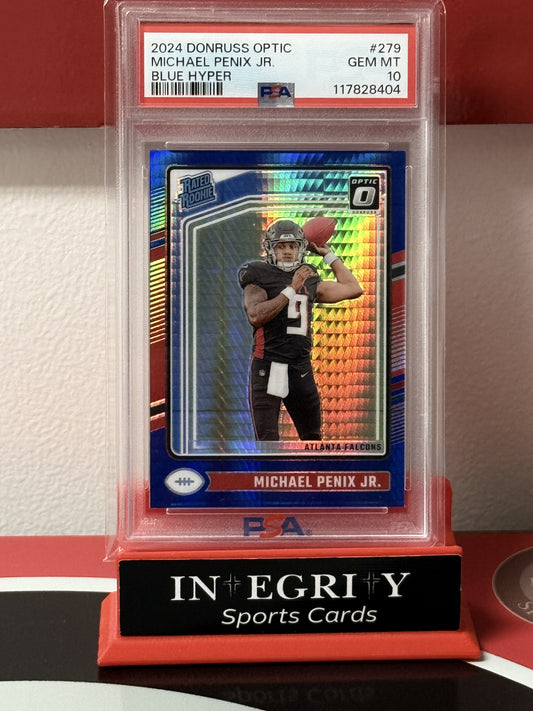 2024 Panini Donruss Optic #279 Michael Penix Jr. Blue Hyper PSA 10