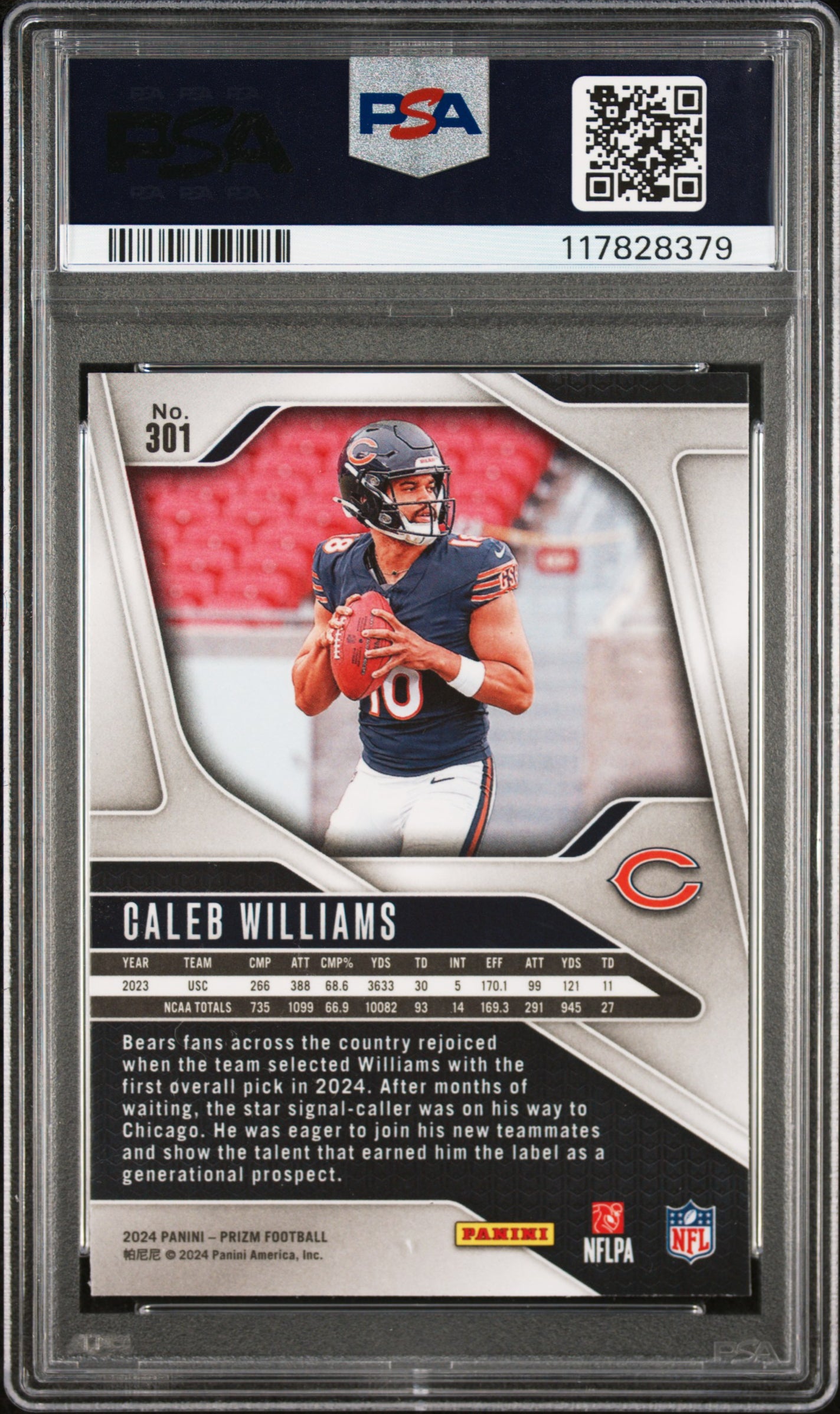 2024 Panini Prizm #301 Caleb Williams PSA 10