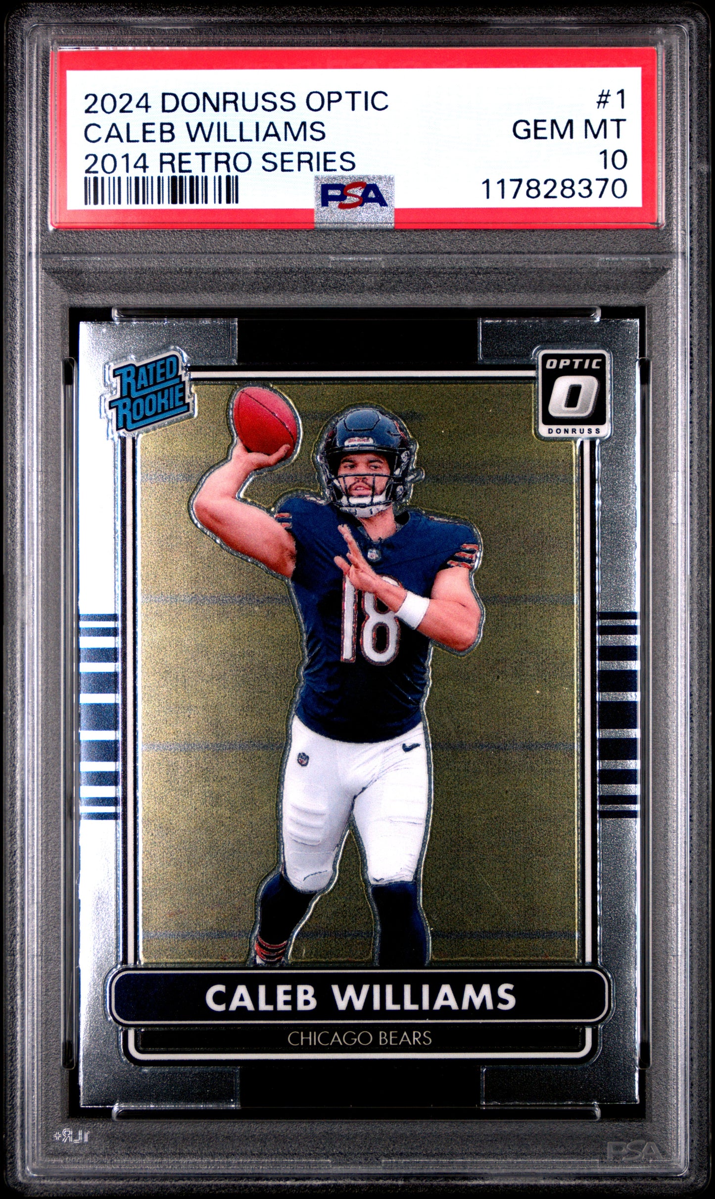 2024 Panini Donruss Optic 2014 Retro Series #1 Caleb Williams PSA 10