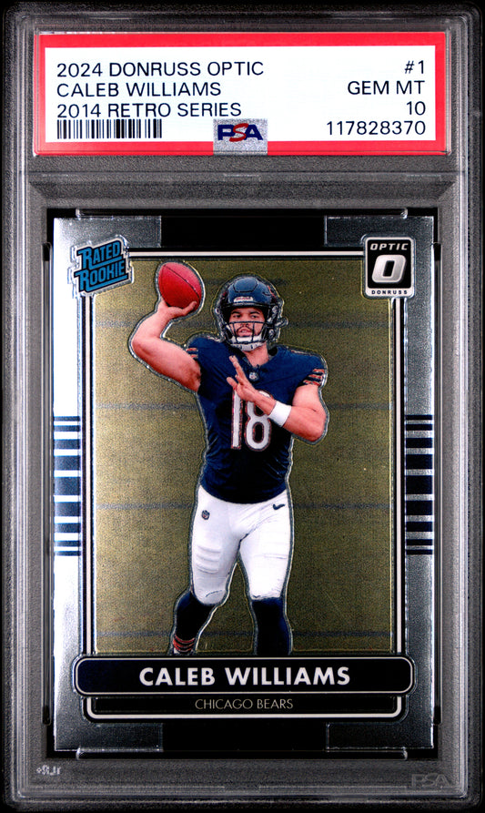 2024 Panini Donruss Optic 2014 Retro Series #1 Caleb Williams PSA 10