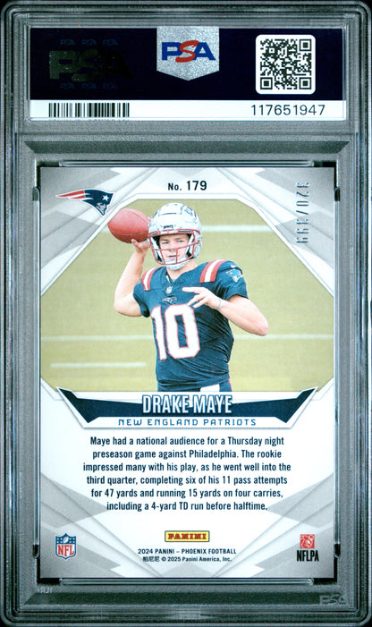 2024 Panini Phoenix #179 Drake Maye Team Helmet PSA 10