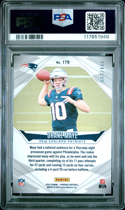 2024 Panini Phoenix #179 Drake Maye Team Helmet PSA 10