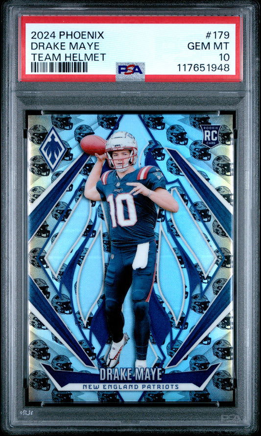 2024 Panini Phoenix #179 Drake Maye Team Helmet PSA 10