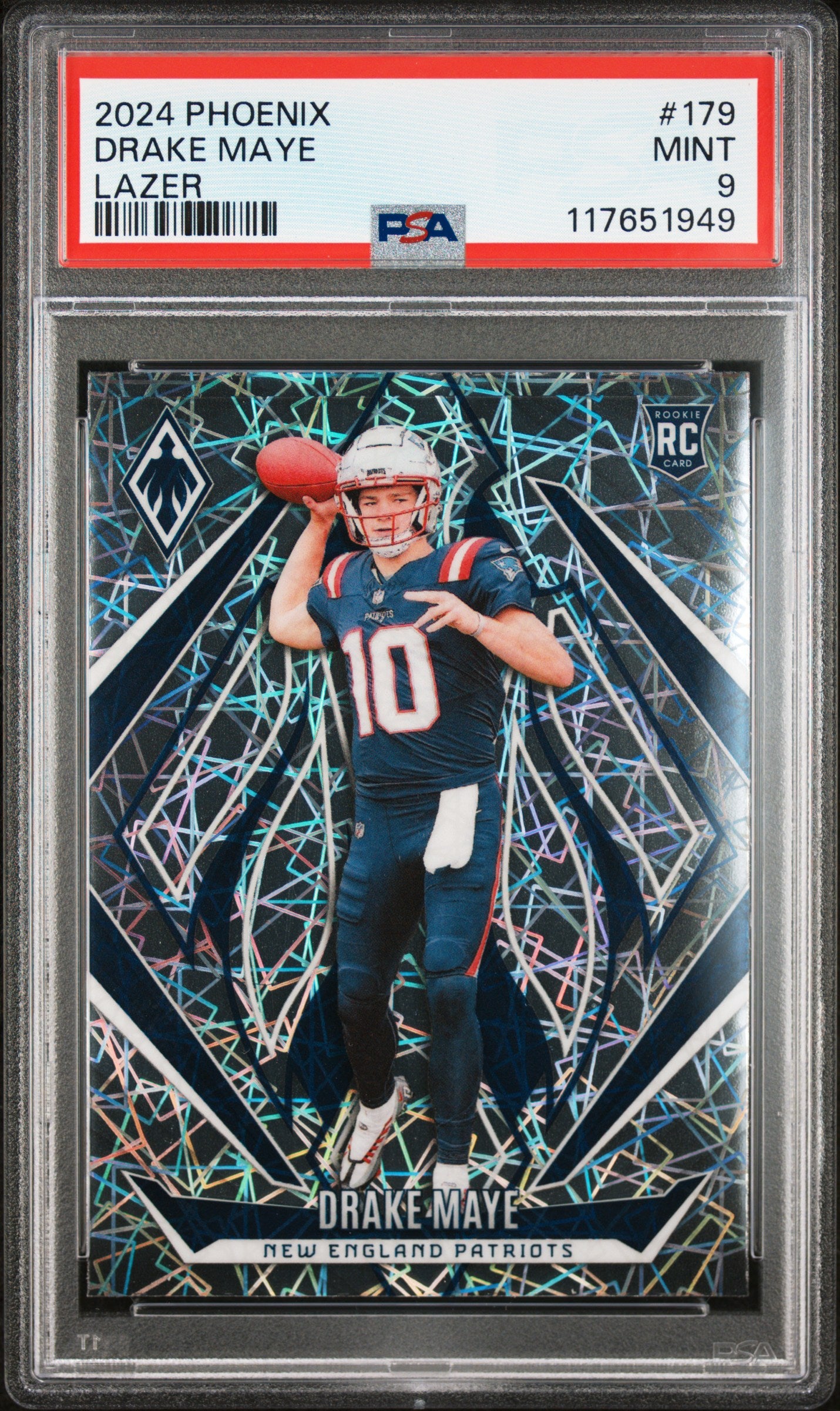 2024 Panini Phoenix #179 Drake Maye Lazer PSA 9