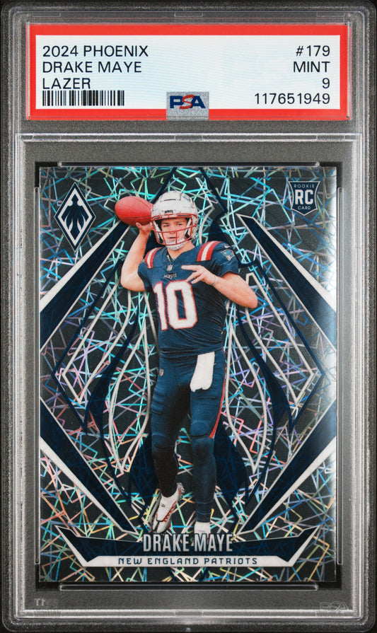 2024 Panini Phoenix #179 Drake Maye Lazer PSA 9