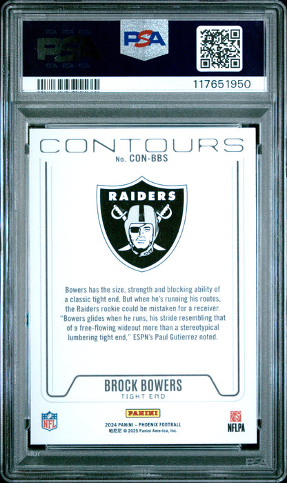 2024 Panini Phoenix Contours #CONBBS Brock Bowers Contours-Lazer PSA 9