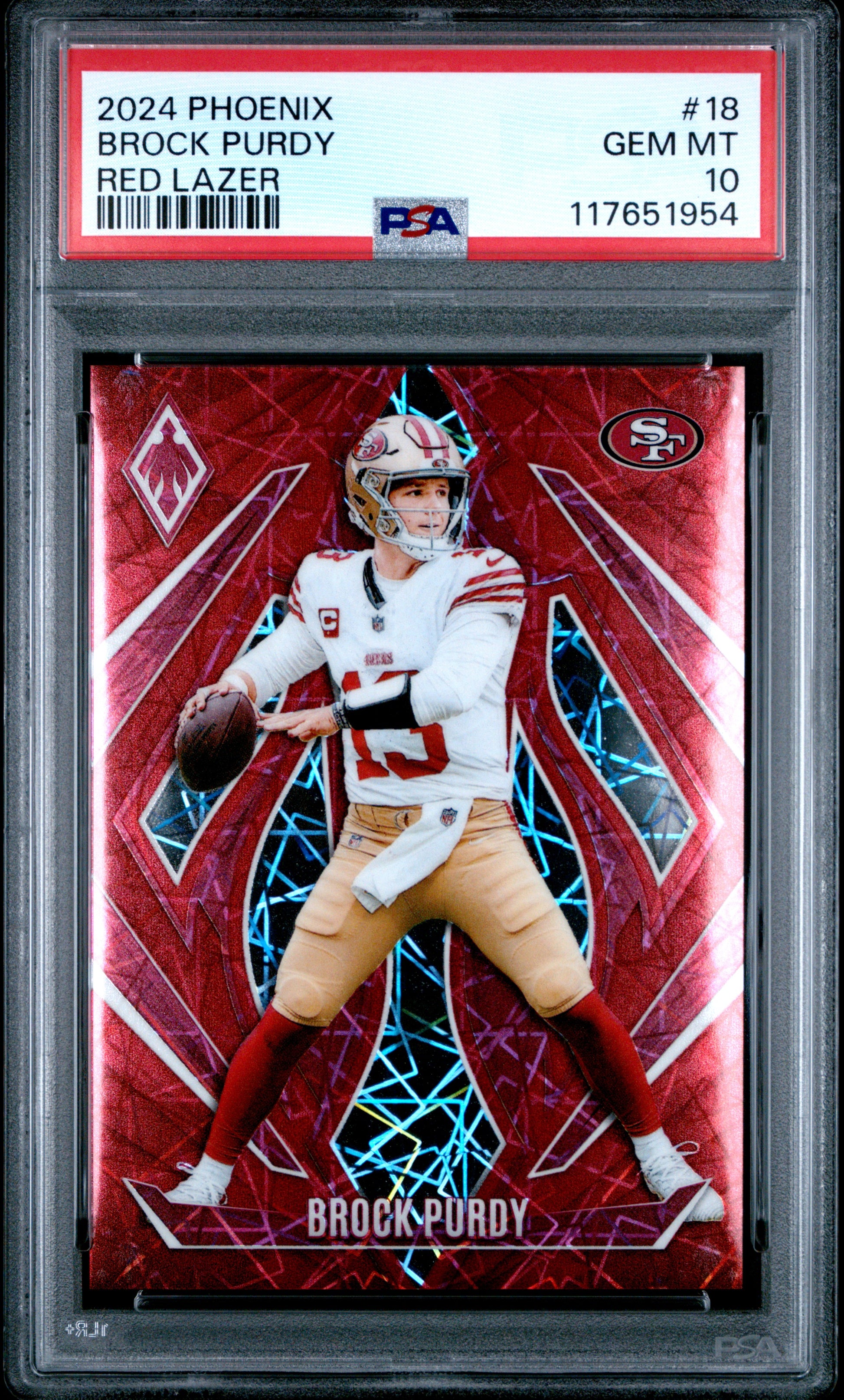 2024 Panini Phoenix #18 Brock Purdy Red Lazer PSA 10