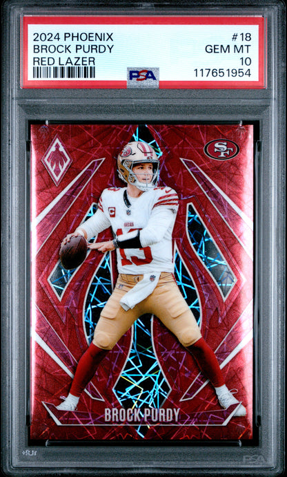 2024 Panini Phoenix #18 Brock Purdy Red Lazer PSA 10