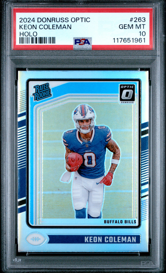 2024 Panini Donruss Optic #263 Keon Coleman Holo PSA 10