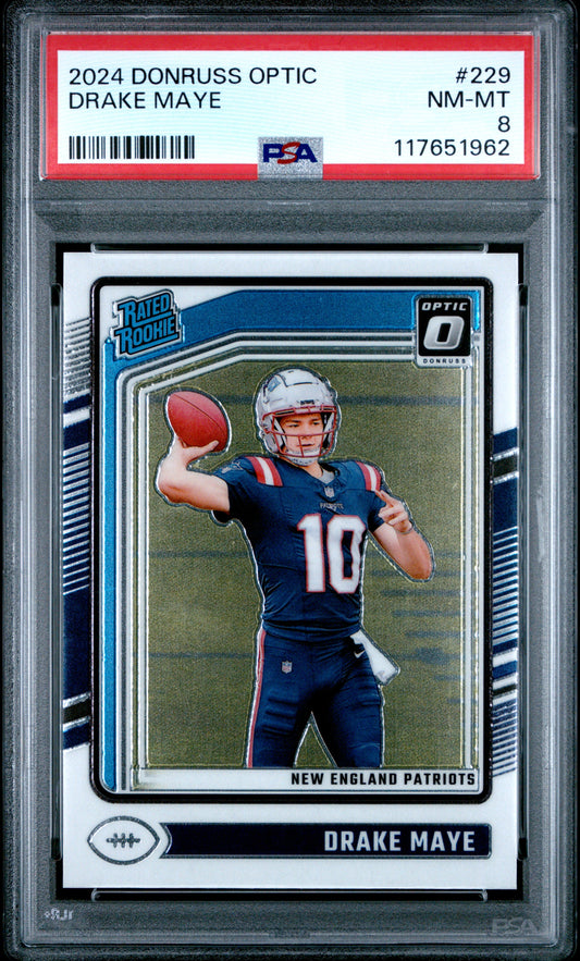 2024 Panini Donruss Optic #229 Drake Maye PSA 8