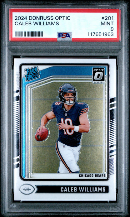 2024 Panini Donruss Optic #201 Caleb Williams PSA 9