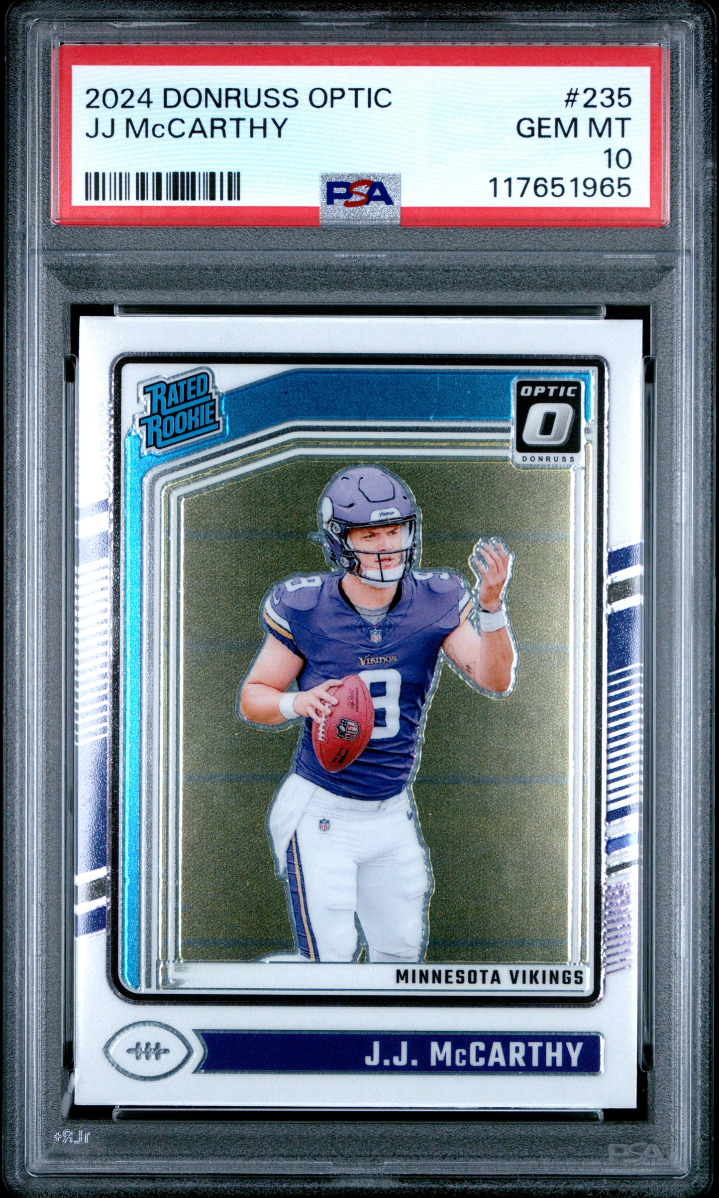 2024 Panini Donruss Optic #235 Jj Mccarthy PSA 10