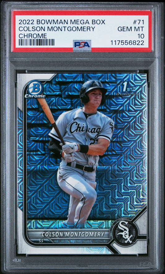 2022 Bowman Mega Box Chrome #71 Colson Montgomery Chrome PSA 10