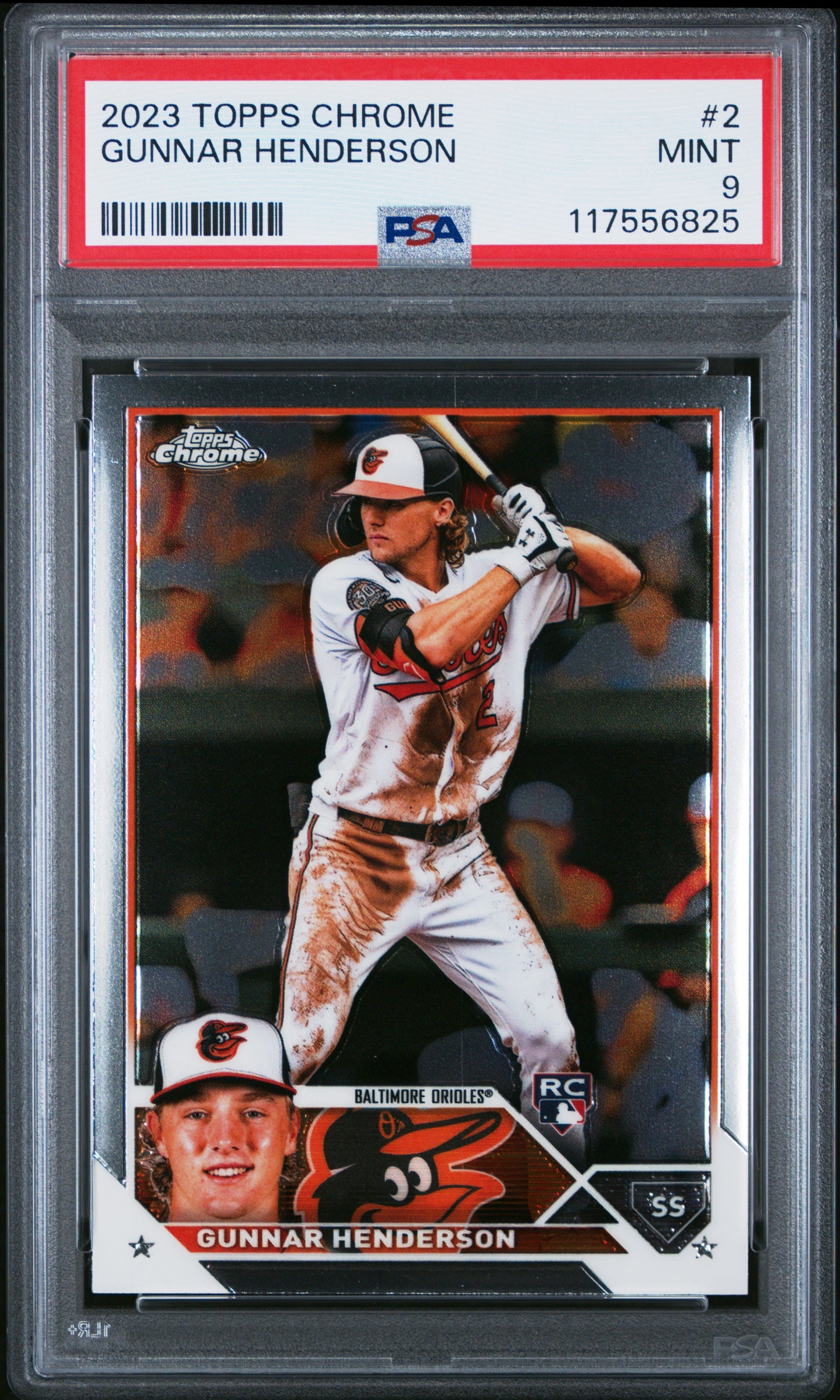 2023 Topps Chrome #2 Gunnar Henderson PSA 9