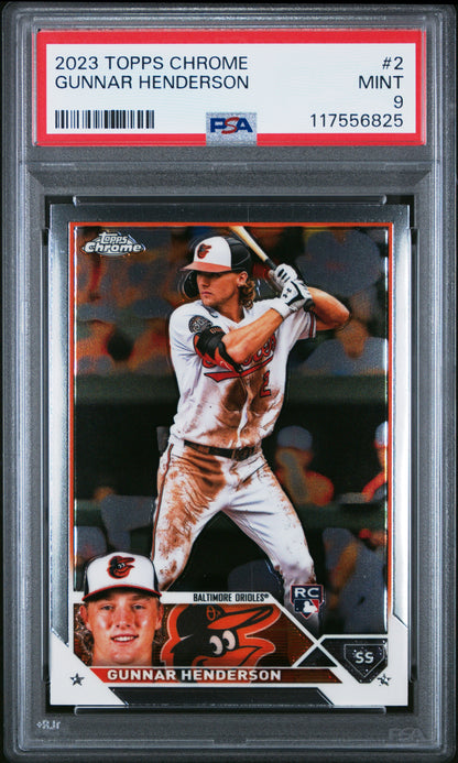 2023 Topps Chrome #2 Gunnar Henderson PSA 9
